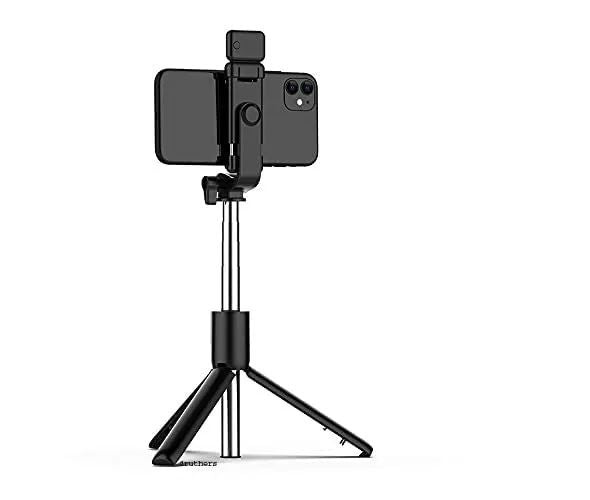 4 in 1 Wireless Selfie With Fill Light Stick Tripod Bluetooth Shutter selfie Light foldable Selfie stick for all Phone Extendable With charging Cable Detachable Bluetooth Shutter